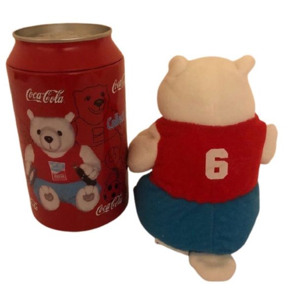 🆕Vintage Coca Cola Plush Polar Bear 2004 Athens Discus - Picture 7 of 8